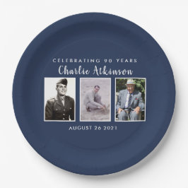 Assiettes En Carton Plaque photo de 90e anniversaire