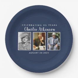 Assiettes En Carton Plaque photo de 95e anniversaire