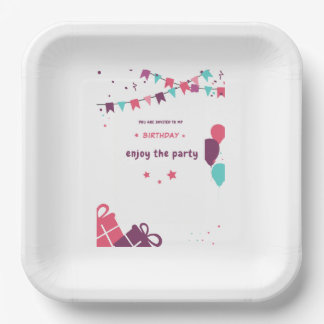 Assiettes En Carton plaque plastique de fête d'anniversaire