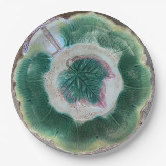 Assiettes En Carton Plaque ronde "Faux majolica #3"   9"