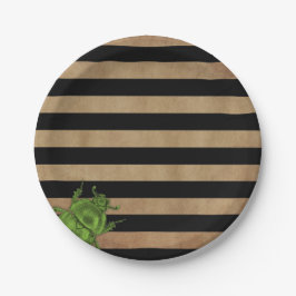 Assiettes En Carton Plaque tressée noire, tan d'Halloween égyptien
