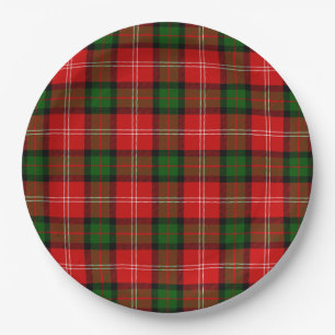Assiettes En Carton Plaque vert rouge tartan MacKintosh