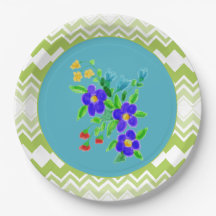 Plaques à fleurs avec Turquoise et chaux