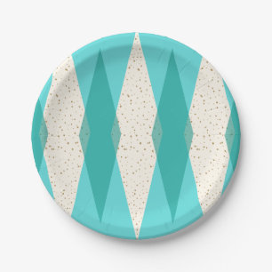 Assiettes En Carton Plaques à papier à motifs de losanges modernes de