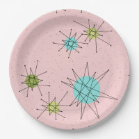 Plaques à papier atomiques iconiques roses de