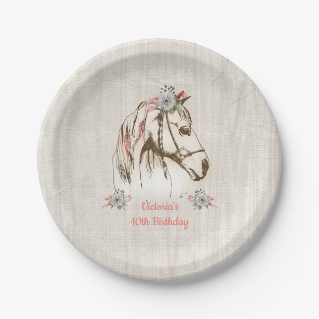 Assiettes En Carton Plaques à papier blanches de fête d'anniversaire (Devant)