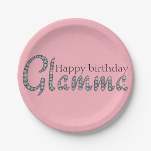 Assiettes En Carton Plaques à papier bling de Glamma