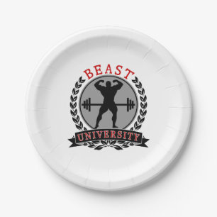 Assiettes En Carton Plaques à papier Bodybuilding d'université de b