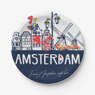 Assiettes En Carton Plaques à papier d'Amsterdam