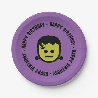Assiettes En Carton Plaques à papier d'anniversaire de Frankenstein