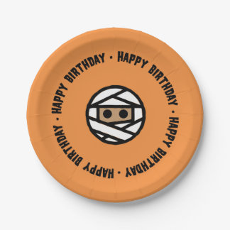 Assiettes En Carton Plaques à papier d'anniversaire de Halloween de