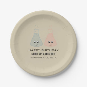 Assiettes En Carton Plaques à papier d'anniversaire mignon de chimie
