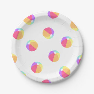 Assiettes En Carton Plaques à papier de ballon de plage