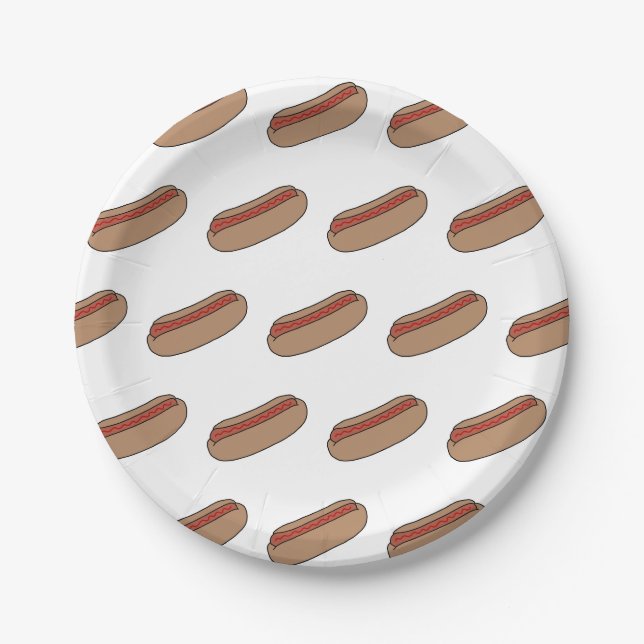 Assiettes En Carton Plaques à papier de barbecue orienté d'été de (Devant)