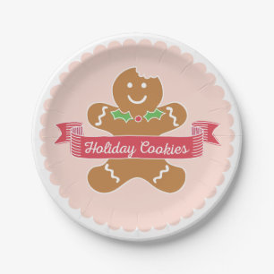 Assiettes En Carton Plaques à papier de biscuit de Noël de bonhomme 