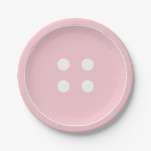 Assiettes En Carton Plaques à papier de bouton rose