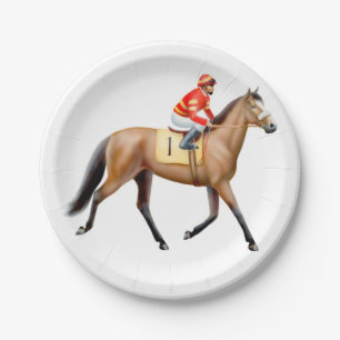 Assiettes En Carton Plaques à papier de cheval de course de pur sang