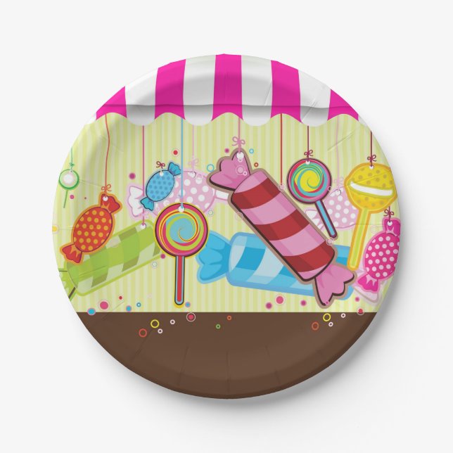 Assiettes En Carton Plaques à papier de fête d'anniversaire de terre (Devant)