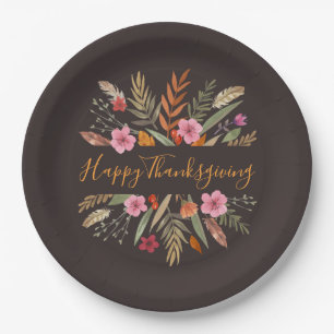 ASSIETTES EN CARTON PLAQUES À PAPIER DE FEUILLAGE D'AUTOMNE