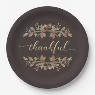 ASSIETTES EN CARTON PLAQUES À PAPIER DE FEUILLAGE D'AUTOMNE