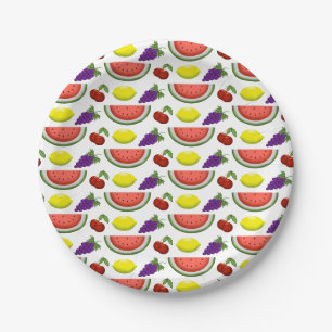 Assiettes En Carton Plaques à papier de fruit mélangé