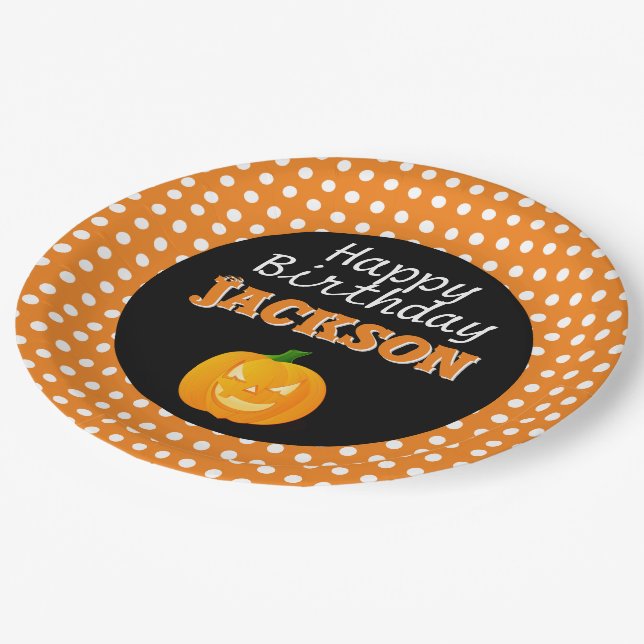 Assiettes En Carton Plaques à papier de Halloween d'anniversaire (Angle)