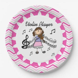Assiettes En Carton Plaques à papier de joueur de violon