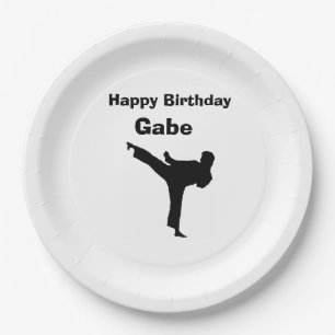 Assiettes En Carton Plaques à papier de "karaté"