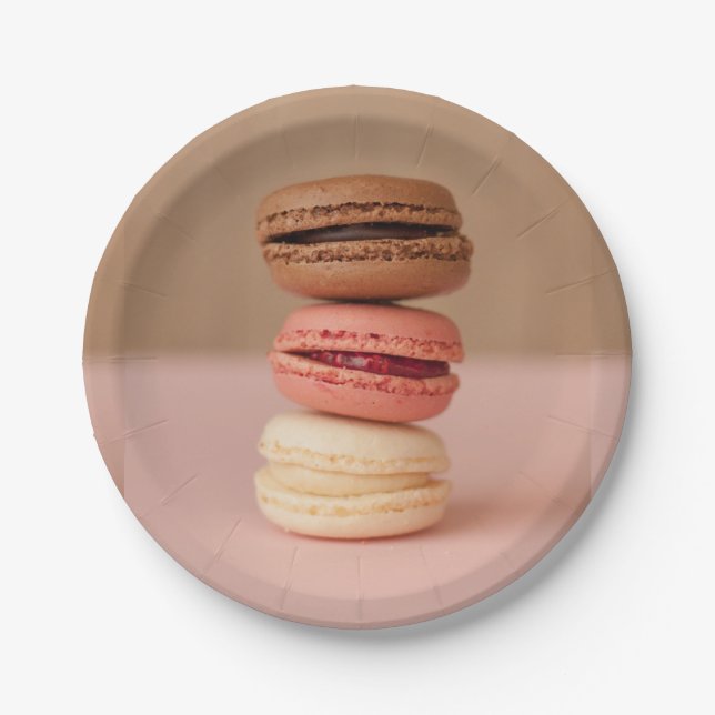 Assiettes En Carton Plaques à papier de macarons/Macarons (Devant)