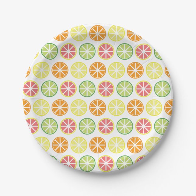 Assiettes En Carton Plaques à papier de motif d'agrume (Devant)
