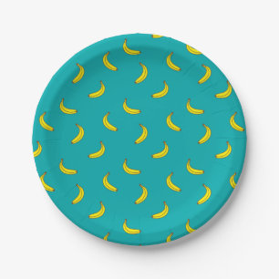 Assiettes En Carton Plaques à papier de motif de banane