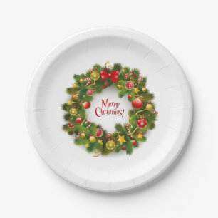 Assiettes En Carton Plaques à papier de Noël/guirlande