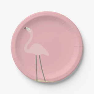 Assiettes En Carton Plaques à papier de partie de Flamant rose