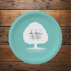 Assiettes En Carton Plaques à papier de partie de réunion de famille