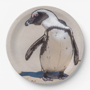 Assiettes En Carton Plaques à papier de pingouin espiègle