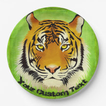 Plaques à papier de tigre vert
