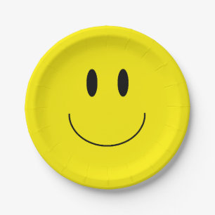 Assiettes En Carton Plaques à papier "de visage heureux"
