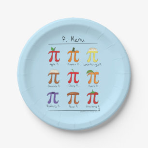 Assiettes En Carton Plaques à papier des maths pi de menu de pi de