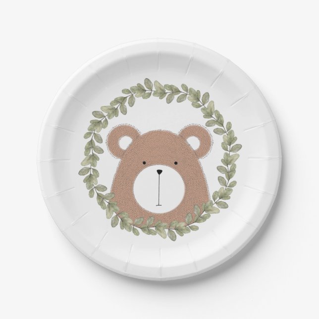 Assiettes En Carton Plaques à papier d'ours (Devant)