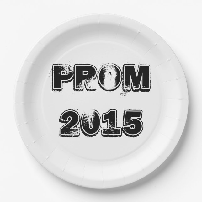 Assiettes En Carton Plaques à papier du bal d'étudiants 2015 (Devant)