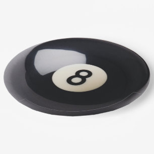 Assiettes En Carton Plaques à papier du billard 8-Ball de billards