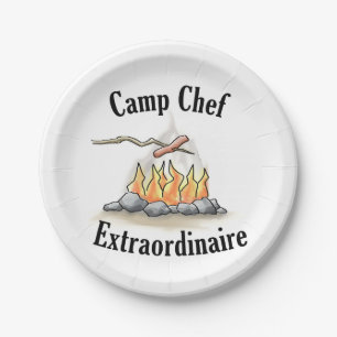 Assiettes En Carton Plaques à papier Extraordinaire de chef de camp