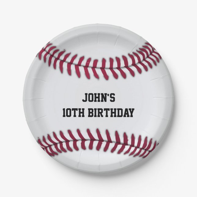Assiettes En Carton Plaques à papier faites sur commande de base-ball (Devant)