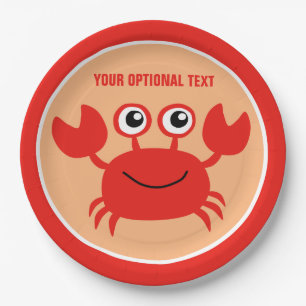 Assiettes En Carton Plaques à papier faites sur commande de crabe