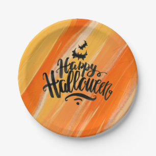Assiettes En Carton Plaques à papier heureuses de Halloween