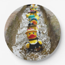 Plaques à papier jetables de canards en caoutchouc