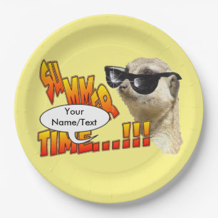 Assiettes En Carton Plaques à papier personnalisables de Meerkat