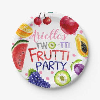 Assiettes En Carton Plaques à papier Tutti d'anniversaire de frutti de