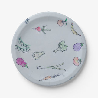 Assiettes En Carton Plaques à papier végétales mignonnes