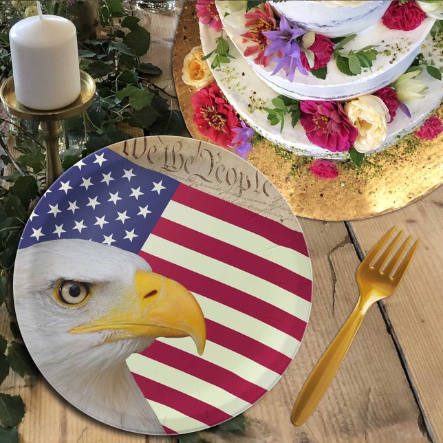 Assiettes En Carton Plaques American Flag, We The People / USA (Créateur téléchargé)